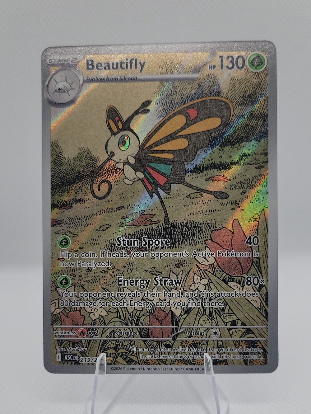 Pokemon - Beautifly Illustration Rare ME: Ascended Heroes 219/217 2026 NM